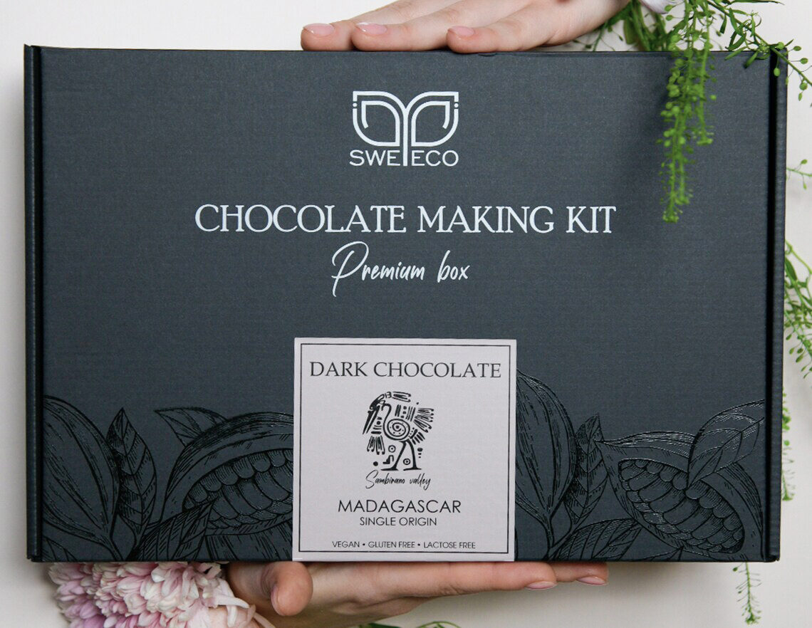Premium box dark chocolate making kit  MADAGACAR